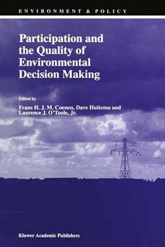 Cover image for Participation and the Quality of Environmental Decision Making