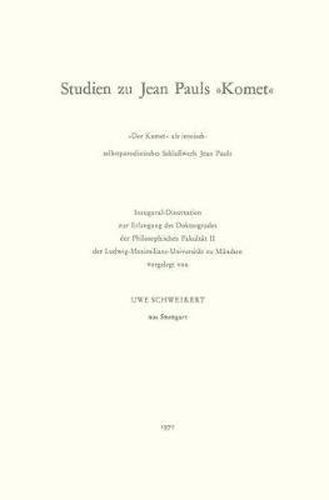 Cover image for Studien Zu Jean Pauls Komet