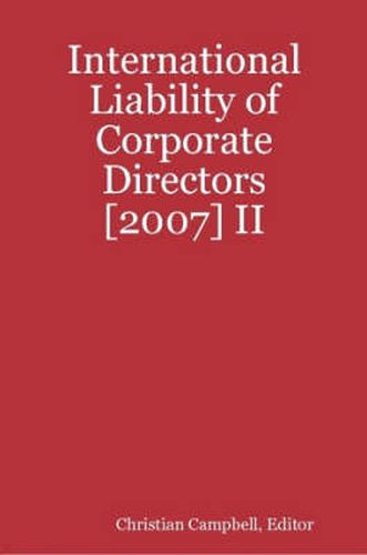 Cover image for International Liability of Corporate Directors [2007] II