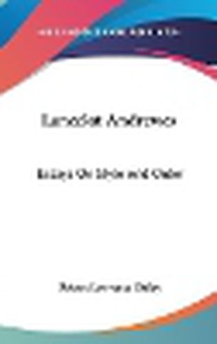 Cover image for Lancelot Andrewes: Essays on Style and Order