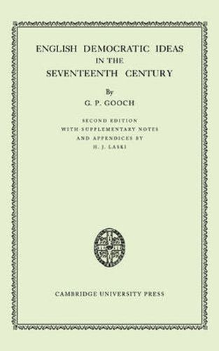 Cover image for English Democratic Ideas in the Seventeenth Century