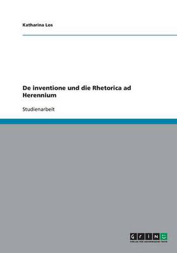 Cover image for De inventione und die Rhetorica ad Herennium