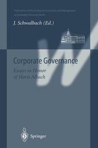 Cover image for Corporate Governance: Essays in Honor of Horst Albach