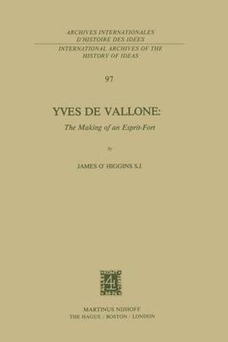 Yves de Vallone: The Making of an Esprit-Fort