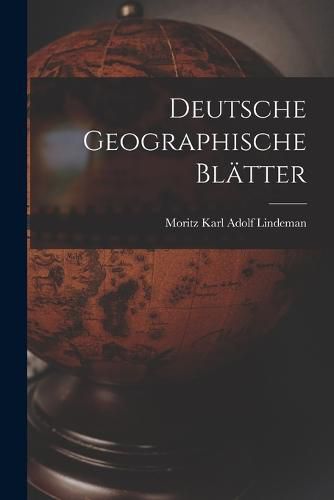 Cover image for Deutsche Geographische Blaetter