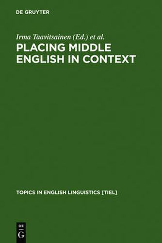 Cover image for Placing Middle English in Context