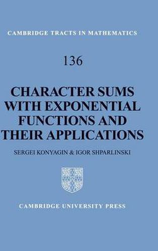 Cover image for Character Sums with Exponential Functions and their Applications