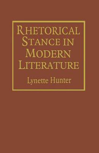 Rhetorical Stance in Modern Literature: Allegories of Love and Death