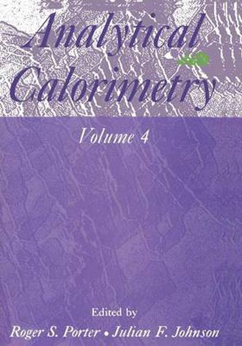 Cover image for Analytical Calorimetry: Volume 4