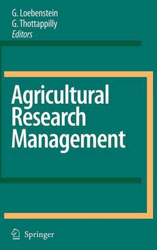 Cover image for Agricultural Research Management