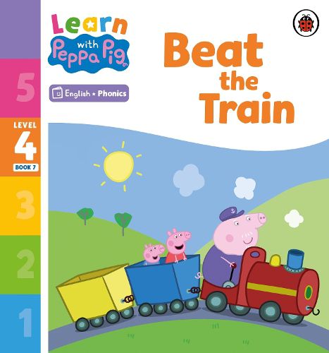 Cover image for Learn with Peppa Phonics Level 4 Book 7 - Beat the Train (Phonics Reader)