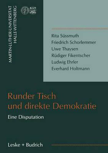 Cover image for Runder Tisch Und Direkte Demokratie