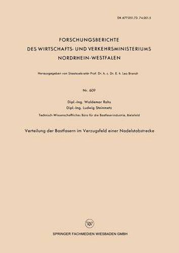 Cover image for Verteilung Der Bastfasern Im Verzugsfeld Einer Nadelstabstrecke