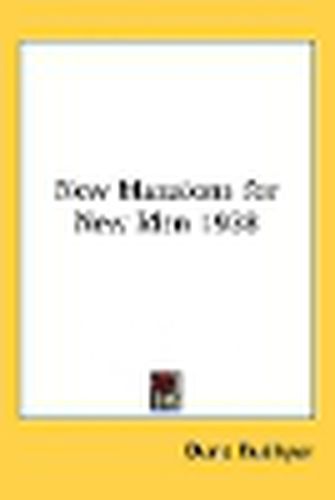 Cover image for New Mansions for New Men 1938