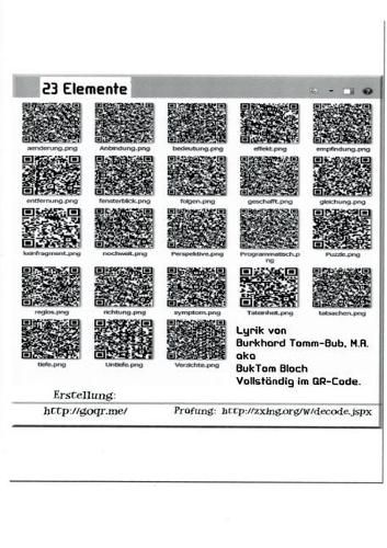 23 Elemente: Verstandliche Lyrik komplett im QR-Code