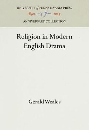 Cover image for Religion in Modern English Drama