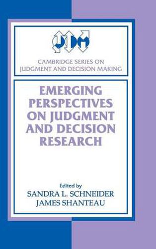 Cover image for Emerging Perspectives on Judgment and Decision Research