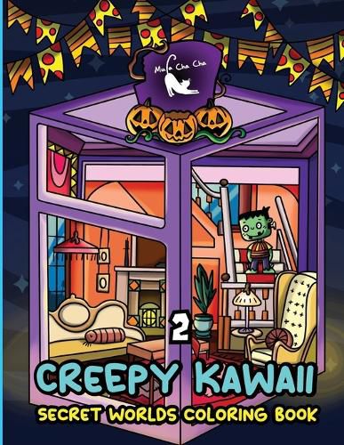 Cover image for Creepy Kawaii Secret Worlds Coloring Book 2