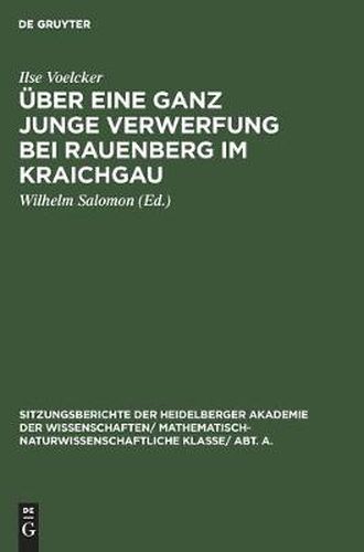 Cover image for UEber Eine Ganz Junge Verwerfung Bei Rauenberg Im Kraichgau