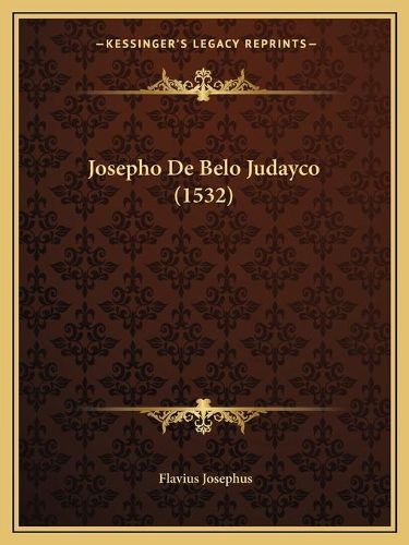 Cover image for Josepho de Belo Judayco (1532)