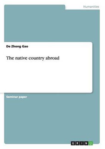 Cover image for The native country abroad