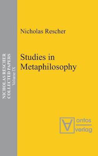 Studies in Metaphilosophy