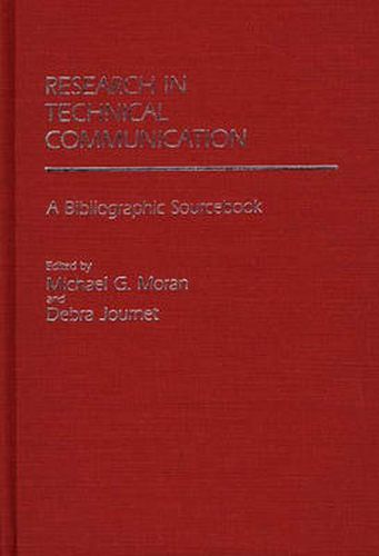 Cover image for Research in Technical Communication: A Bibliographic Sourcebook