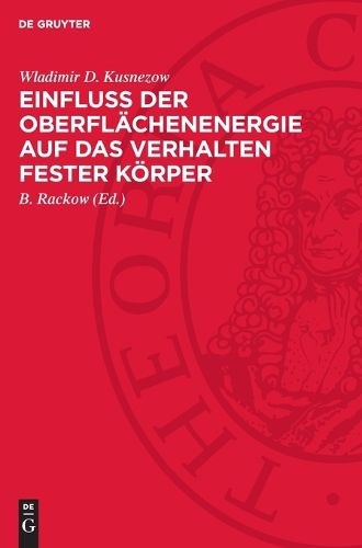 Cover image for Einfluss Der Oberflaechenenergie Auf Das Verhalten Fester Koerper