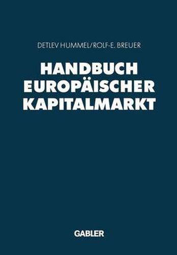 Cover image for Handbuch Europaischer Kapitalmarkt