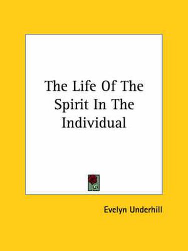 Cover image for The Life of the Spirit in the Individual