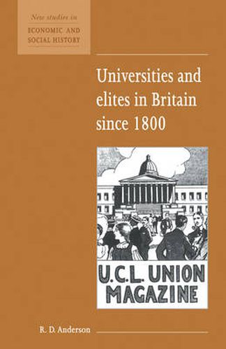 Cover image for Universities and Elites in Britain since 1800