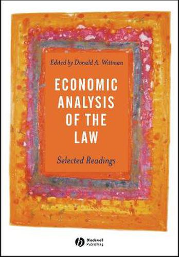 Cover image for An Economic Analysis of the Law: Selected Readings