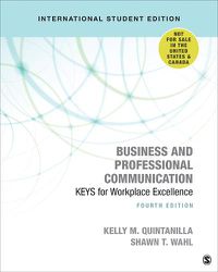 Cover image for Business and Professional Communication - International Student Edition: KEYS for Workplace Excellence