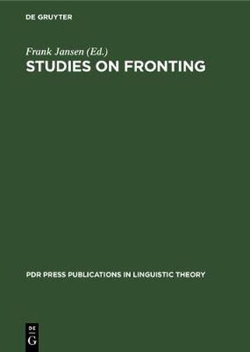 Cover image for Studies on Fronting