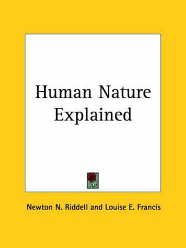 Cover image for Human Nature Explained (1895)