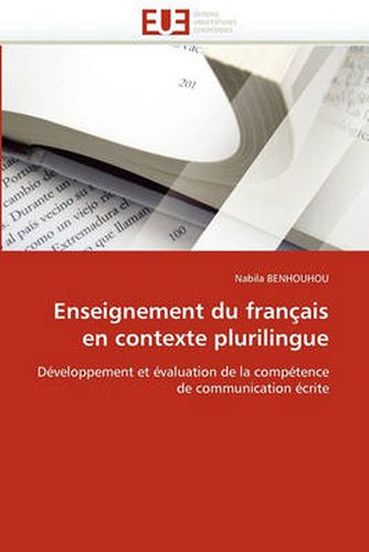 Cover image for Enseignement Du Francais En Contexte Plurilingue