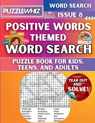 Positive Words - Themed Word Search - Fun & Educational Puzzles for Kids, Teens, and Adults (Large Print Edition)