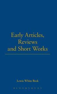 Cover image for Early Articles, Reviews And Short Works