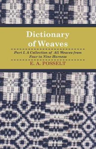 Cover image for Dictionary Of Weaves - Part I.