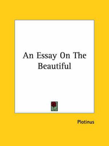 Cover image for An Essay on the Beautiful