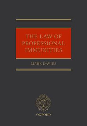 Cover image for The Law of Professional Immunities