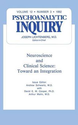 Cover image for Psychoanalytic Inquiry: Neuroscience and Clinical Science: Toward an Integration