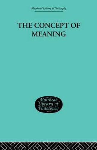 Cover image for The Concept of Meaning