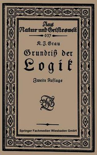 Cover image for Grundriss Der Logik