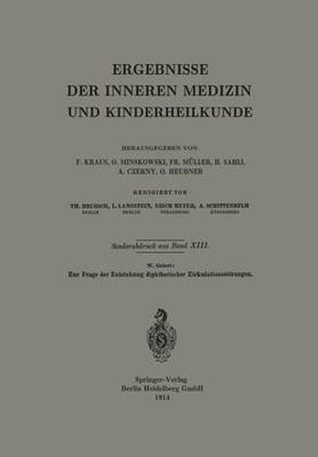 Cover image for Zur Frage Der Entstehung Diphtherischer Zirkulationsstoerungen