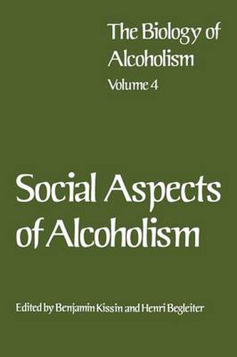 Cover image for Social Aspects of Alcoholism