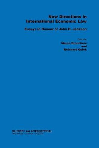 Cover image for New Directions in International Economic Law: Essays in Honour of John H. Jackson