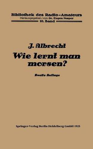 Cover image for Wie Lernt Man Morsen?