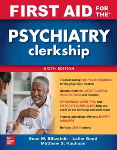 Cover image for First Aid for the Psychiatry Clerkship, Sixth Edition