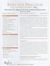 Cover image for Outreach: New Opportunities for Academic Departments: Issue 11